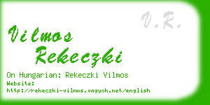 vilmos rekeczki business card